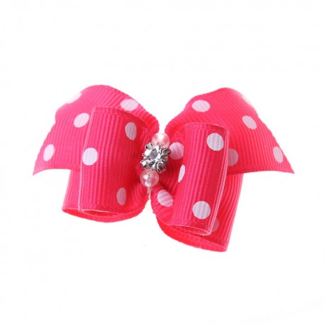 10pcs Pet Cat Dog Small Puppy Pet Dog Rhinestone Hairpin Hair Bow Rubber