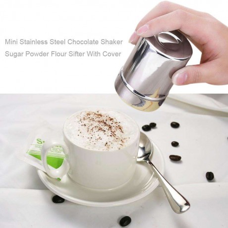 Mini Stainless Steel Chocolate Shaker Sugar Powder Flour Sifter With Cover