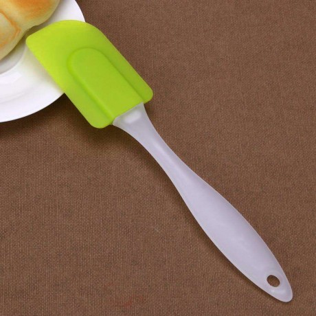 Silicone Butter Cake Cream Spatula Heat Resistant Baking Scraper(Green)