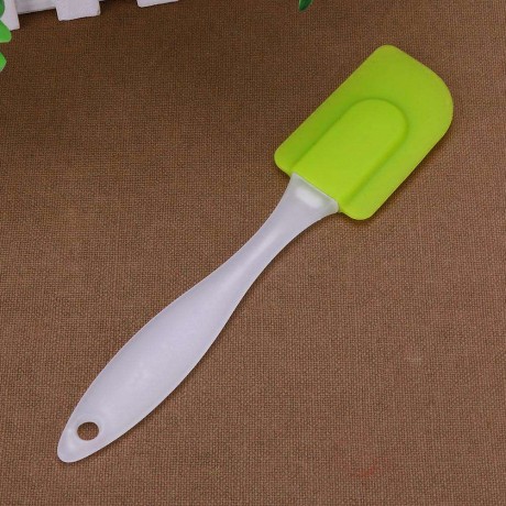 Silicone Butter Cake Cream Spatula Heat Resistant Baking Scraper(Green)