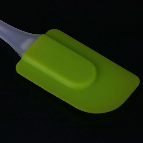 Silicone Butter Cake Cream Spatula Heat Resistant Baking Scraper(Green)