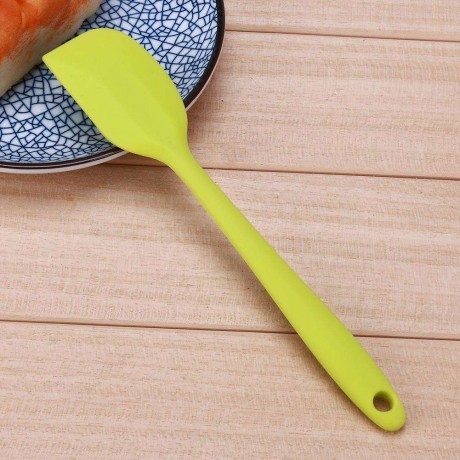 Silicone Butter Cake Cream Spatula Heat Resistant Baking Scraper(Green)