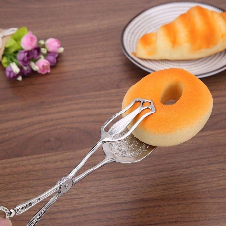 Retro European Bread Tip Clip Biscuit Cake Food Tong Baking Tool(Silver)