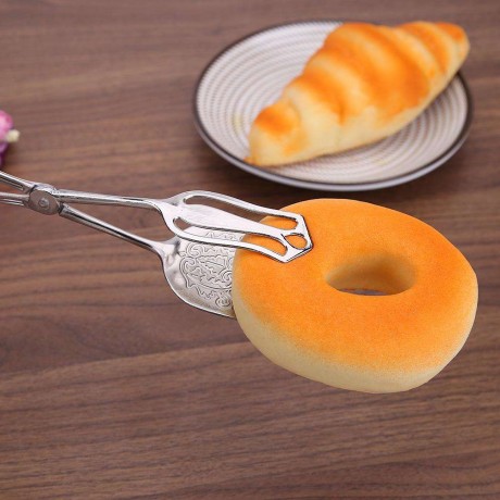 Retro European Bread Tip Clip Biscuit Cake Food Tong Baking Tool(Silver)