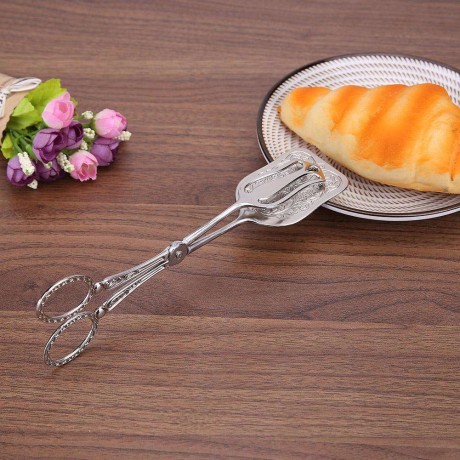 Retro European Bread Tip Clip Biscuit Cake Food Tong Baking Tool(Silver)