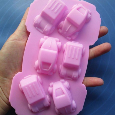 6 Hole Car Silicone Jelly Chocolate Mold Ice Tray Soap Mould Baking Tools