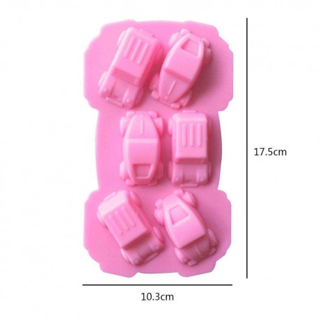 6 Hole Car Silicone Jelly Chocolate Mold Ice Tray Soap Mould Baking Tools