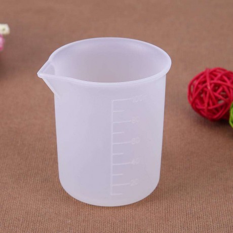 Crystal Glue Silicone Measuring Cup DIY Cake Baking Mold Tool with Scale