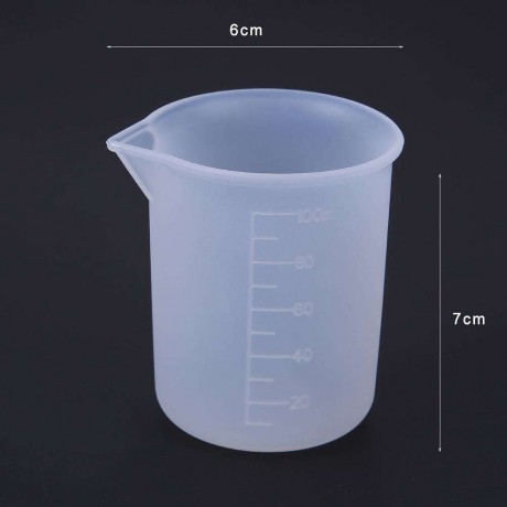 Crystal Glue Silicone Measuring Cup DIY Cake Baking Mold Tool with Scale