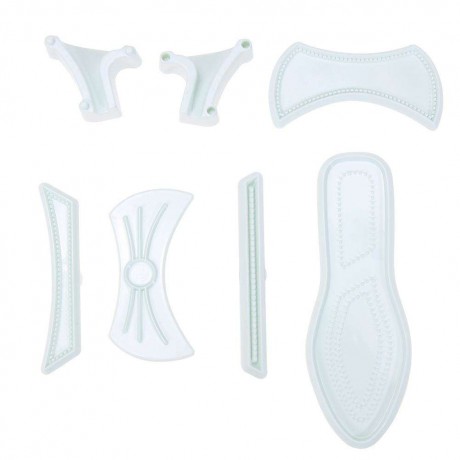 7pcs High Heel Cake Embossed Mold DIY Plastic Fondant Mould Baking Tool