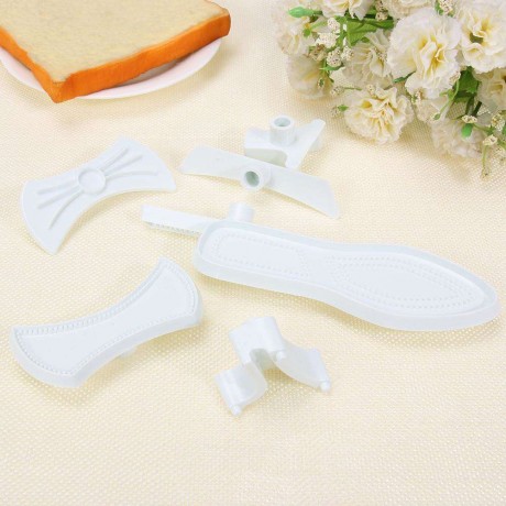 7pcs High Heel Cake Embossed Mold DIY Plastic Fondant Mould Baking Tool