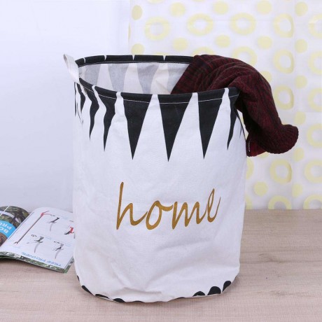 Canvas Clothes Laundry Basket Storage Bag Waterproof Sundries Barrel