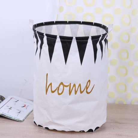 Canvas Clothes Laundry Basket Storage Bag Waterproof Sundries Barrel