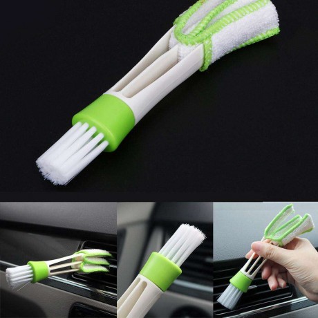 Double-end Car Vent Air-condition Blinds Window Cleaning Brush Cleaner Tool