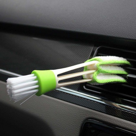 Double-end Car Vent Air-condition Blinds Window Cleaning Brush Cleaner Tool