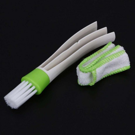 Double-end Car Vent Air-condition Blinds Window Cleaning Brush Cleaner Tool