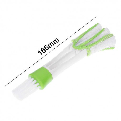 Double-end Car Vent Air-condition Blinds Window Cleaning Brush Cleaner Tool