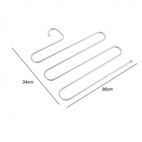 Stainless Steel Pants Trousers Hanger Clothes Rack Closet Holder Organizer