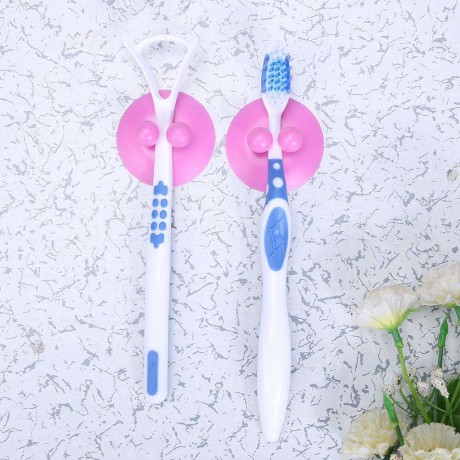 2pcs UFO Shape Multi-function Vacuum Sucker Suction Cup Hanging Hooks(Pink)