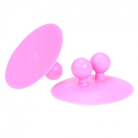 2pcs UFO Shape Multi-function Vacuum Sucker Suction Cup Hanging Hooks(Pink)