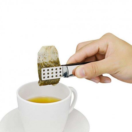 Stainless Steel Tea Bag Clip Ice Block Food Clamp Tong Folder Squeezer Tool