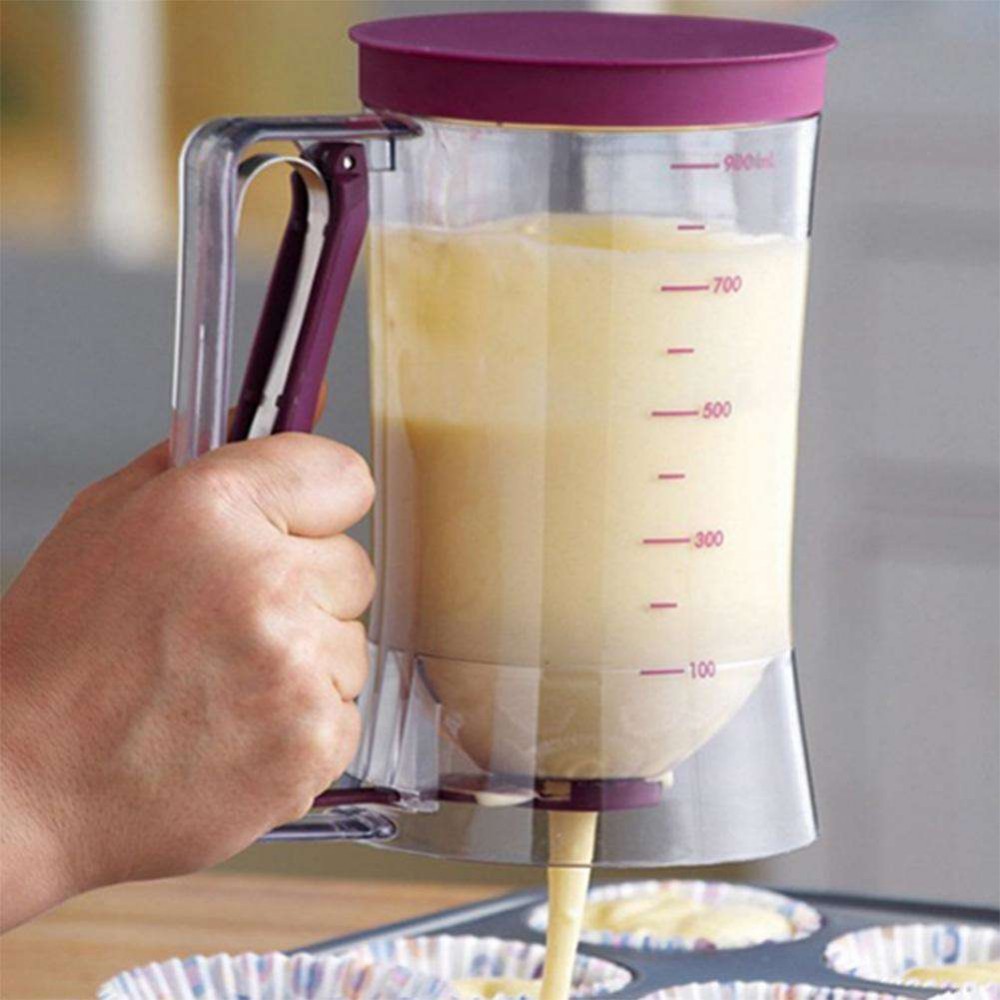 Batter Dispenser Cup with Scale Dough Cream Funnel Cup for Cake Baking Tool