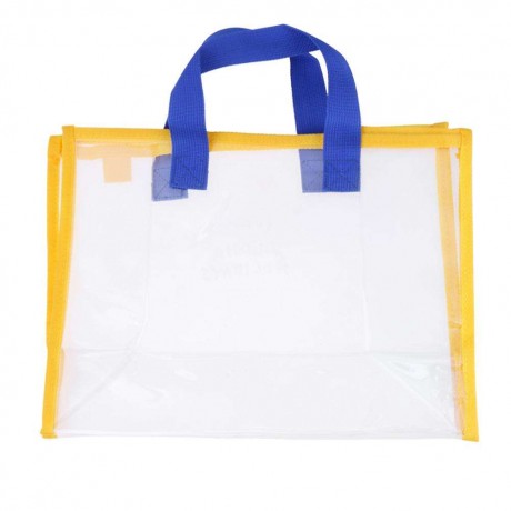 Transparent Travel Swimming Beach Storage Bag Pouch Home Organizer(Yellow)