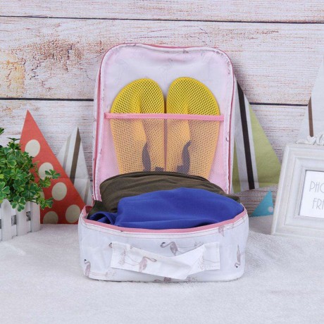 Double Layer Zipper Waterproof Shoes Pouch Travel Storage Bag Organizer