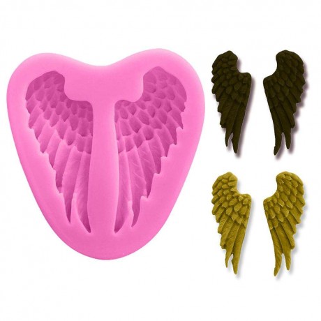 Angel Wing Shape Silicone Candy Fondant Chocolate Cake Mold DIY Baking Tool