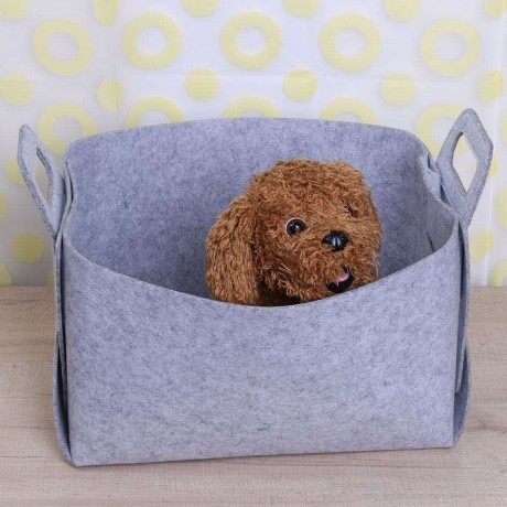 Folding Felt Cloth Anti Dirty ?Toys Storage Basket Holder Home Organizer