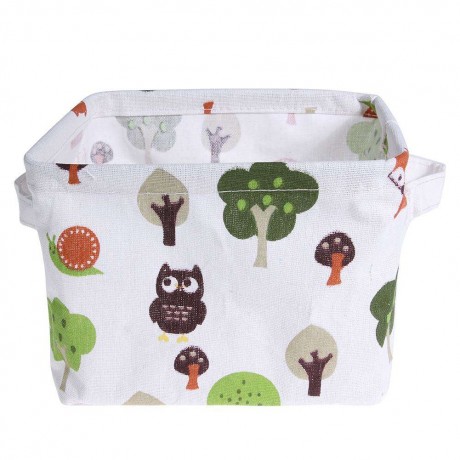 Cotton Linen Cosmetics Storage Box Desktop Sundries Holder Organizer(Animal