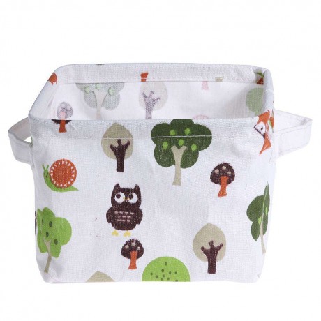 Cotton Linen Cosmetics Storage Box Desktop Sundries Holder Organizer(Animal