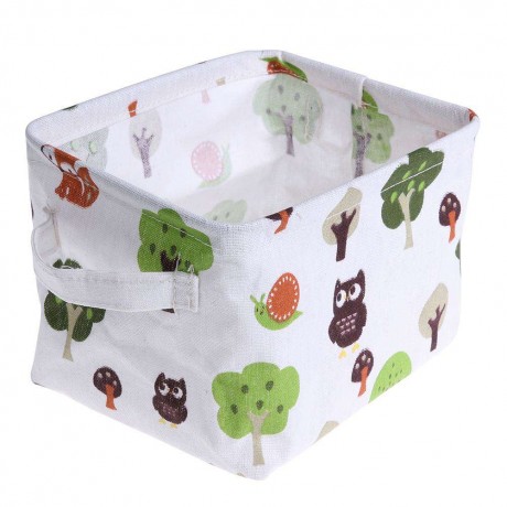 Cotton Linen Cosmetics Storage Box Desktop Sundries Holder Organizer(Animal