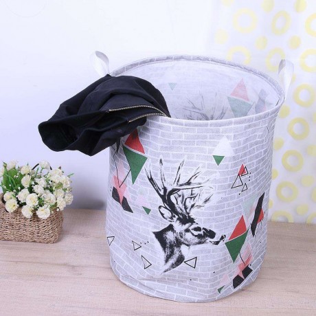 Cute Laundry Large Basket Folding Waterproof Clothes Toy Stoarge Bucket Bag