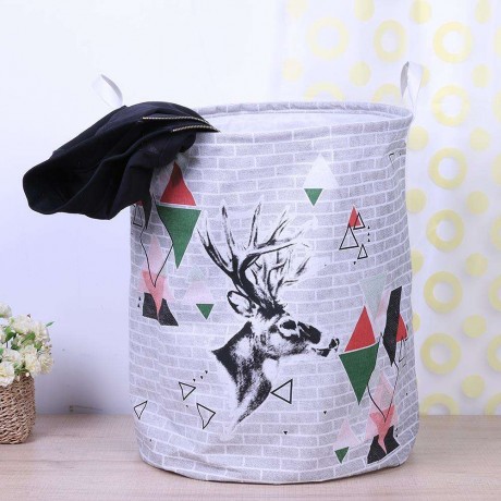 Cute Laundry Large Basket Folding Waterproof Clothes Toy Stoarge Bucket Bag