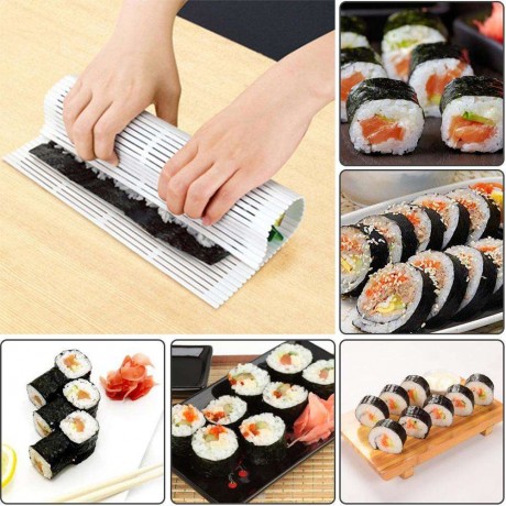 Japanese Sushi Rolling Roller Plastic DIY Rice Balls Roller Mat Sushi Maker