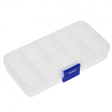 Plastic Clear Rings Earrings Storage Box Detachable Organizer Case