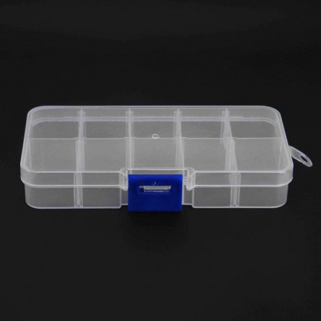 Plastic Clear Rings Earrings Storage Box Detachable Organizer Case