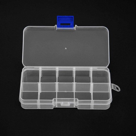 Plastic Clear Rings Earrings Storage Box Detachable Organizer Case