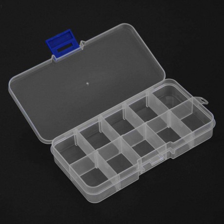 Plastic Clear Rings Earrings Storage Box Detachable Organizer Case