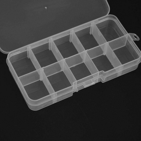 Plastic Clear Rings Earrings Storage Box Detachable Organizer Case