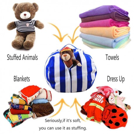 Stuffed Plush Toy Organizers Animal Storage Bean Bag Chair Clothes Pouch(S)