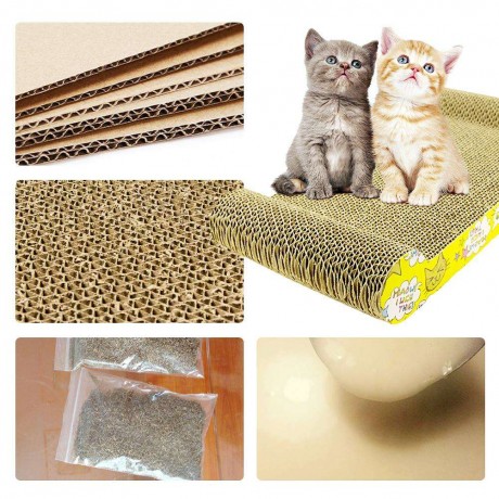 Pet Cat Scratch Board Bone Paper Pad Scratcher Bed Mat Claws Care Cat Toys