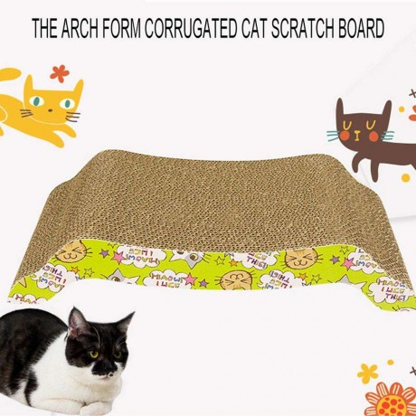 Cat Corrugated Paper Scratch Board Pad Scratcher Bed Mat Claws Care Toy