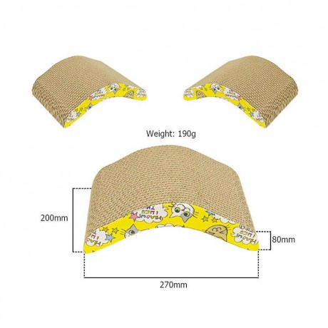 Pet Scratch Board V Shape Paper Pad Scratcher Bed Mat Claws Care Cat Toys