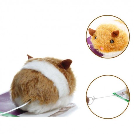 Pull Line Vibrate Little Fat Rat Simulated Plush Cat Toy Vibration Mouse