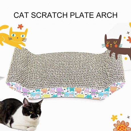 Pet Cat Scratch Board Toys Cat Corrugated Paper Arch Shape Scratching Posts