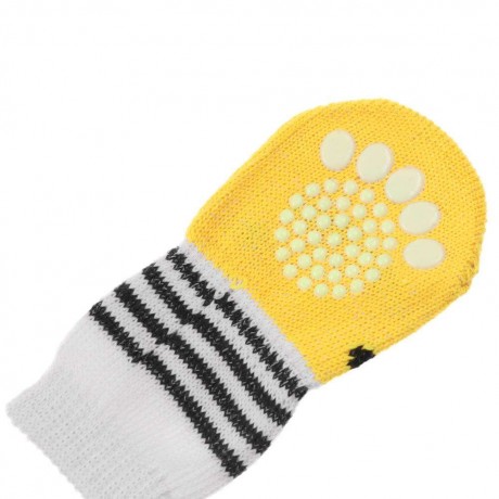 4pcs Non-Slip Pet Dog Socks Soft Warm Knitted Socks Cute Teddy Sock