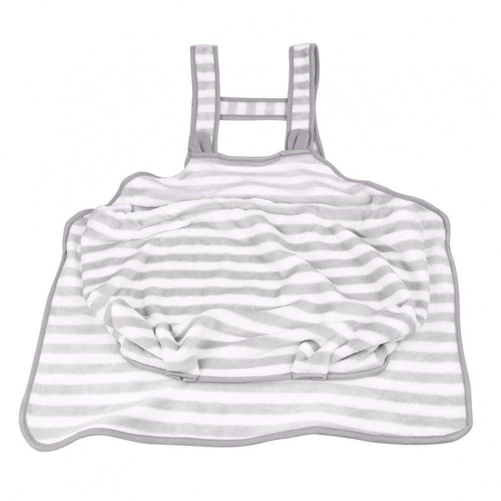 Drawstring Coral Fleece Apron Pad with Pocket for Holding Pet Cat Rabbit