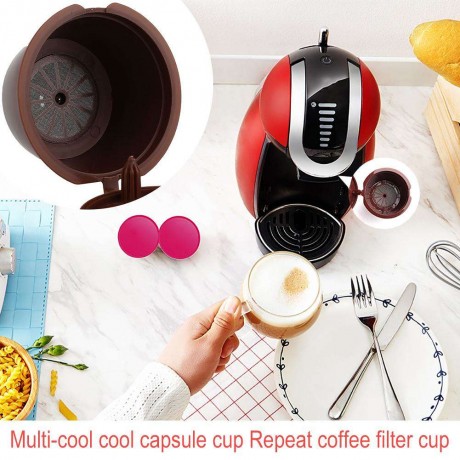 3pcs Coffee Capsule Set Plastic Coffee Filter Baskets with Scoop (Coffee)